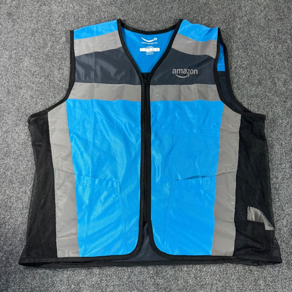 Amazon High Visibility Safety Vest Blue Reflective XL Z4FL23UVE02